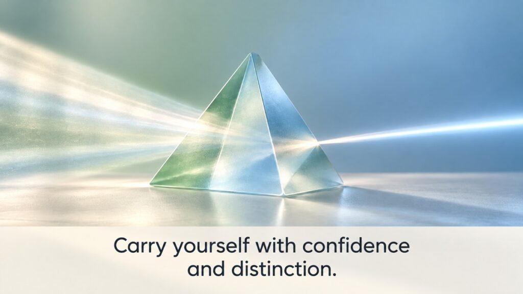 Carry yourself with confidence and distinction.